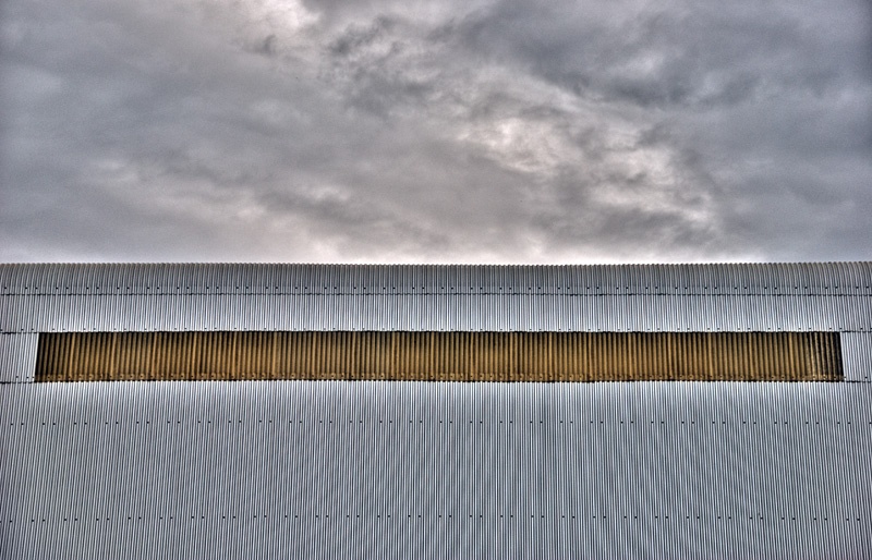 Corrugated iron rooftop