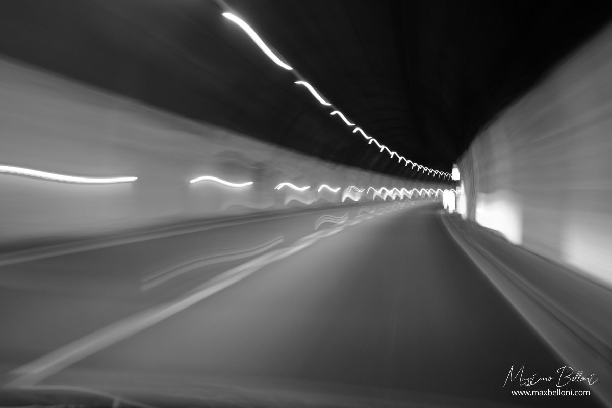 Highway tunnel light waves